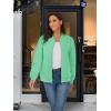 imageTACVASEN Womens Diamond Quilted Jackets Lightweight Casual Bomber Jacket Warm Winter Coats Full Zip with PocketsLint Green