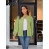 imageTACVASEN Womens Diamond Quilted Jackets Lightweight Casual Bomber Jacket Warm Winter Coats Full Zip with PocketsOlive Green