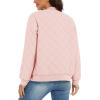 imageTACVASEN Womens Diamond Quilted Jackets Lightweight Casual Bomber Jacket Warm Winter Coats Full Zip with PocketsSakura Pink