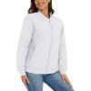 imageTACVASEN Womens Diamond Quilted Jackets Lightweight Casual Bomber Jacket Warm Winter Coats Full Zip with PocketsWhite