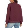 imageTACVASEN Womens Diamond Quilted Jackets Lightweight Casual Bomber Jacket Warm Winter Coats Full Zip with PocketsWine Red