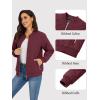 imageTACVASEN Womens Diamond Quilted Jackets Lightweight Casual Bomber Jacket Warm Winter Coats Full Zip with PocketsWine Red