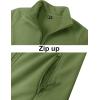 imageTACVASEN Womens Soft Fleece Jacket Lightweight Full Zip Sweatshirts Coat Casual Winter Warm Sweaters with PocketsArmy Green