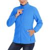 imageTACVASEN Womens Soft Fleece Jacket Lightweight Full Zip Sweatshirts Coat Casual Winter Warm Sweaters with PocketsAzure Blue