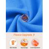 imageTACVASEN Womens Soft Fleece Jacket Lightweight Full Zip Sweatshirts Coat Casual Winter Warm Sweaters with PocketsAzure Blue