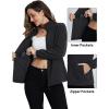 imageTACVASEN Womens Soft Fleece Jacket Lightweight Full Zip Sweatshirts Coat Casual Winter Warm Sweaters with PocketsBlack