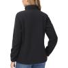 imageTACVASEN Womens Soft Fleece Jacket Lightweight Full Zip Sweatshirts Coat Casual Winter Warm Sweaters with PocketsBlack