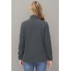 imageTACVASEN Womens Soft Fleece Jacket Lightweight Full Zip Sweatshirts Coat Casual Winter Warm Sweaters with PocketsDark Grey