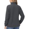 imageTACVASEN Womens Soft Fleece Jacket Lightweight Full Zip Sweatshirts Coat Casual Winter Warm Sweaters with PocketsDark Grey