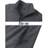 imageTACVASEN Womens Soft Fleece Jacket Lightweight Full Zip Sweatshirts Coat Casual Winter Warm Sweaters with PocketsDark Grey