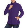 imageTACVASEN Womens Soft Fleece Jacket Lightweight Full Zip Sweatshirts Coat Casual Winter Warm Sweaters with PocketsDark Purple
