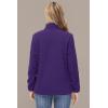 imageTACVASEN Womens Soft Fleece Jacket Lightweight Full Zip Sweatshirts Coat Casual Winter Warm Sweaters with PocketsDark Purple