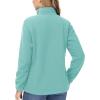 imageTACVASEN Womens Soft Fleece Jacket Lightweight Full Zip Sweatshirts Coat Casual Winter Warm Sweaters with PocketsGrey Green