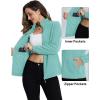 imageTACVASEN Womens Soft Fleece Jacket Lightweight Full Zip Sweatshirts Coat Casual Winter Warm Sweaters with PocketsGrey Green
