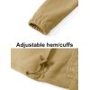 imageTACVASEN Womens Soft Fleece Jacket Lightweight Full Zip Sweatshirts Coat Casual Winter Warm Sweaters with PocketsKhaki