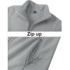 imageTACVASEN Womens Soft Fleece Jacket Lightweight Full Zip Sweatshirts Coat Casual Winter Warm Sweaters with PocketsLight Grey