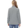 imageTACVASEN Womens Soft Fleece Jacket Lightweight Full Zip Sweatshirts Coat Casual Winter Warm Sweaters with PocketsLight Grey