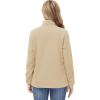 imageTACVASEN Womens Soft Fleece Jacket Lightweight Full Zip Sweatshirts Coat Casual Winter Warm Sweaters with PocketsLight Khaki