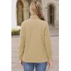 imageTACVASEN Womens Soft Fleece Jacket Lightweight Full Zip Sweatshirts Coat Casual Winter Warm Sweaters with PocketsLight Khaki