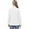 imageTACVASEN Womens Soft Fleece Jacket Lightweight Full Zip Sweatshirts Coat Casual Winter Warm Sweaters with PocketsWhite