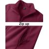 imageTACVASEN Womens Soft Fleece Jacket Lightweight Full Zip Sweatshirts Coat Casual Winter Warm Sweaters with PocketsWine Red