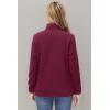 imageTACVASEN Womens Soft Fleece Jacket Lightweight Full Zip Sweatshirts Coat Casual Winter Warm Sweaters with PocketsWine Red