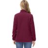 imageTACVASEN Womens Soft Fleece Jacket Lightweight Full Zip Sweatshirts Coat Casual Winter Warm Sweaters with PocketsWine Red