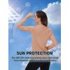 imageTACVASEN Womens UPF 50 Sun Protection V Neck Long Sleeve Tops Quick Dry Hiking Running Workout TShirtsApricot