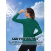 imageTACVASEN Womens UPF 50 Sun Protection V Neck Long Sleeve Tops Quick Dry Hiking Running Workout TShirtsEgreen