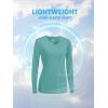 imageTACVASEN Womens UPF 50 Sun Protection V Neck Long Sleeve Tops Quick Dry Hiking Running Workout TShirtsGray Green