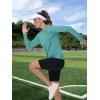 imageTACVASEN Womens UPF 50 Sun Protection V Neck Long Sleeve Tops Quick Dry Hiking Running Workout TShirtsGray Green