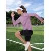 imageTACVASEN Womens UPF 50 Sun Protection V Neck Long Sleeve Tops Quick Dry Hiking Running Workout TShirtsGray Purple