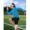 imageTACVASEN Womens UPF 50 Sun Protection V Neck Long Sleeve Tops Quick Dry Hiking Running Workout TShirtsGreen Blue