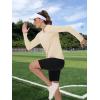 imageTACVASEN Womens UPF 50 Sun Protection V Neck Long Sleeve Tops Quick Dry Hiking Running Workout TShirtsLight Apricot