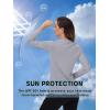 imageTACVASEN Womens UPF 50 Sun Protection V Neck Long Sleeve Tops Quick Dry Hiking Running Workout TShirtsLight Gray