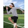 imageTACVASEN Womens UPF 50 Sun Protection V Neck Long Sleeve Tops Quick Dry Hiking Running Workout TShirtsLight Gray