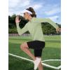 imageTACVASEN Womens UPF 50 Sun Protection V Neck Long Sleeve Tops Quick Dry Hiking Running Workout TShirtsLight Green