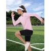imageTACVASEN Womens UPF 50 Sun Protection V Neck Long Sleeve Tops Quick Dry Hiking Running Workout TShirtsLight Pink