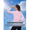 imageTACVASEN Womens UPF 50 Sun Protection V Neck Long Sleeve Tops Quick Dry Hiking Running Workout TShirtsLight Pink