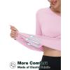 imageTACVASEN Womens UPF 50 Sun Protection V Neck Long Sleeve Tops Quick Dry Hiking Running Workout TShirtsLight Pink