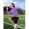 imageTACVASEN Womens UPF 50 Sun Protection V Neck Long Sleeve Tops Quick Dry Hiking Running Workout TShirtsLight Purple