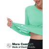 imageTACVASEN Womens UPF 50 Sun Protection V Neck Long Sleeve Tops Quick Dry Hiking Running Workout TShirtsMint Green