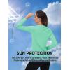 imageTACVASEN Womens UPF 50 Sun Protection V Neck Long Sleeve Tops Quick Dry Hiking Running Workout TShirtsMint Green