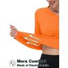 imageTACVASEN Womens UPF 50 Sun Protection V Neck Long Sleeve Tops Quick Dry Hiking Running Workout TShirtsOrange