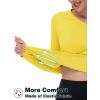 imageTACVASEN Womens UPF 50 Sun Protection V Neck Long Sleeve Tops Quick Dry Hiking Running Workout TShirtsYellow