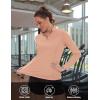 imageTACVASEN Womens UV Protection Shirts Quarter Zip Pullover Womens UPF 50 Long Sleeve Shirts Golf Shirts Workout TopsApricot