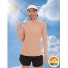 imageTACVASEN Womens UV Protection Shirts Quarter Zip Pullover Womens UPF 50 Long Sleeve Shirts Golf Shirts Workout TopsApricot