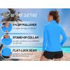 imageTACVASEN Womens UV Protection Shirts Quarter Zip Pullover Womens UPF 50 Long Sleeve Shirts Golf Shirts Workout TopsAzure
