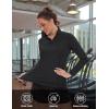 imageTACVASEN Womens UV Protection Shirts Quarter Zip Pullover Womens UPF 50 Long Sleeve Shirts Golf Shirts Workout TopsBlack