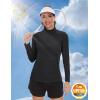 imageTACVASEN Womens UV Protection Shirts Quarter Zip Pullover Womens UPF 50 Long Sleeve Shirts Golf Shirts Workout TopsBlack